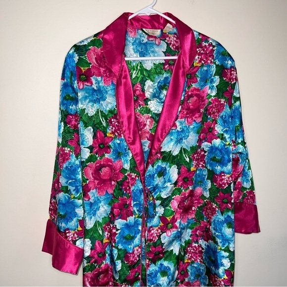 Victoria’s Secret Gold Label Vintage Floral Maxi Robe Size Small - Picture 8 of 12